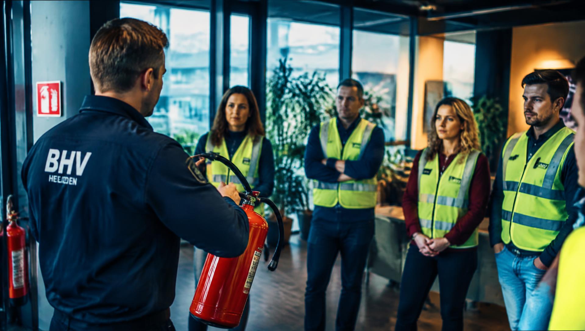 BHV-training met brandblusser op locatie